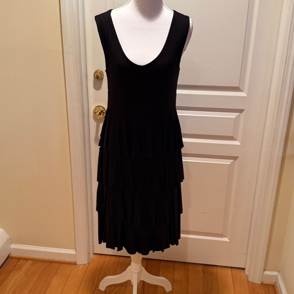 Style & Co. Black Tiered Mini Dress